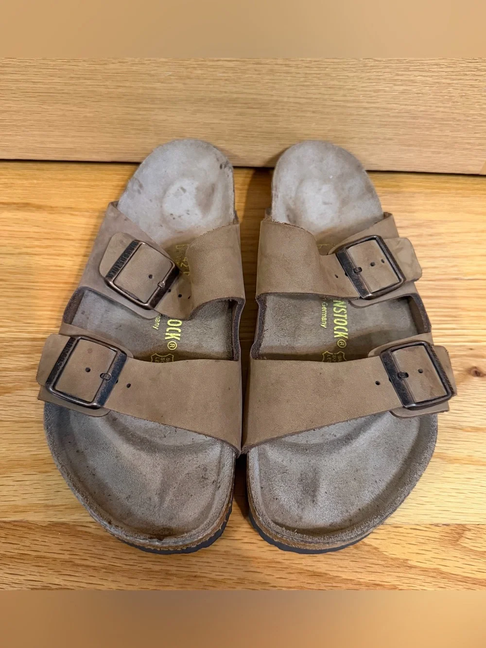 Birkenstock Arizona ran nubuck leather sandals with buckles - Picture 1 of 8